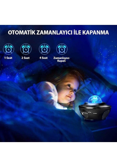 Zenon Smart Starry Light-Blth+Müzik+7 Farklı Ambians Projektör