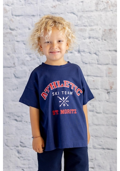Zeyland Erkek Çocuk Baskılı T-shirt - Lacivert Lacivert