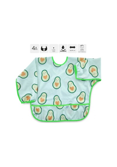 Babyjem Baskılı Blw Kollu Mama Önlüğü Balon Desen