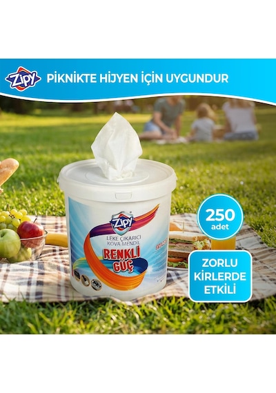 Güçlü Leke Çıkarıcı Islak Kova Mendil 2x250 Adet, Yağ Kir Ve Zorlu Yüzey Lekeleri İçin Pratik Temizlik Mendili 2'li, Leke Çıkarıcı