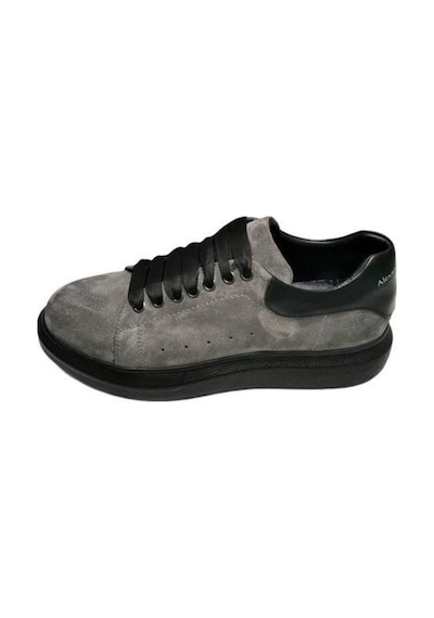 Gri Süet Erkek Sneaker Siyah