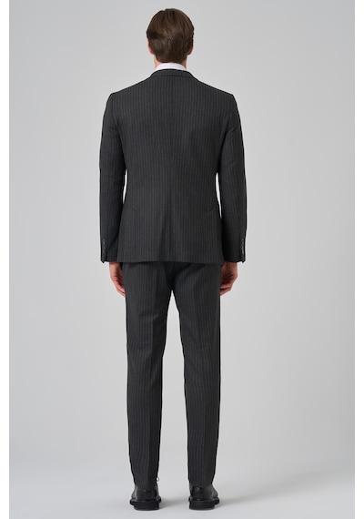 Morven Erkek Füme Poliviskon Trend Çizgili Slim Fit Sivri Yaka Kruvaze Takım Elbise 26ms001007050 Füme Morven Erkek Füme Poliviskon Trend Çizgili Slim Fit Sivri Yaka Kruvaze Takım Elbise 26ms001007050 Füme