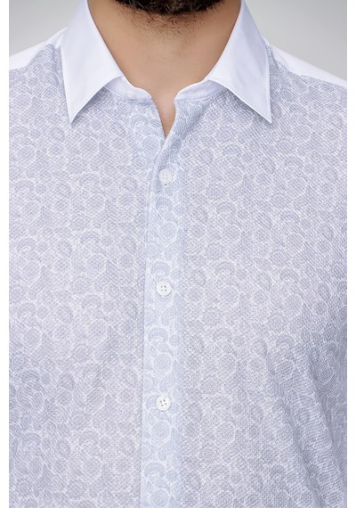 Efor G 1481 Slim Fit Gri Spor Gömlek Gri
