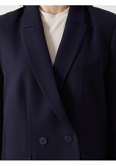 Lcw Modest Lacivert Kadın Blazer Ceket