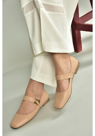Fox Shoes U726454509 Ten Kadın Babet Ten-suni Deri