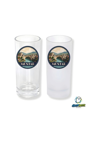 Mostar Köprüsü Buzlu / Buzsuz Seçenekli Rakı Bardağı 1 Adet Şık Sunum Bardağı 0232