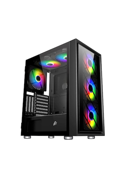 1st Player Ar7-g Siyah 750w 80+ Sılver Atx 3.1 Argb 4x12cm Fan Temperli Cam Usb 3.0 Atx Kasa