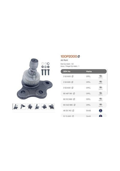 Asmetal 10op2000 Rotil Astra G H Meriva B Omega B Vectra B Zafira 2000 93185278