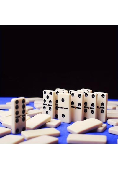 Lüks Ahşap Kutulu Türkiye Logolu Premium Domino Seti 28 Parça 6 Çift - Aile Oyunu Yeni Yıl Hediyesi