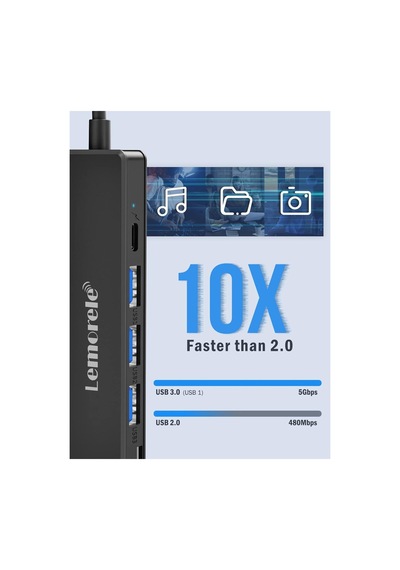 Lemorele Tc70 7 İn 1 Type-c Hub Adaptör Çoğaltıcı 4k Hdmı 100w Pd Usb 3.0 Sd/tf Kart Okuyucu Type-c Çoklayıcı