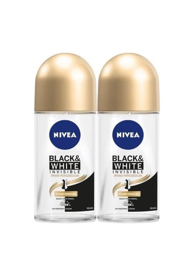 Kadın Roll On Deodorant Black&white Invisible İpeksi Pürüzsüzlük,48saat Koruma 50mlx2