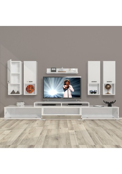 Decoraktiv Ekoflex 8da Slm Tv Ünitesi Tv Sehpası Beyaz