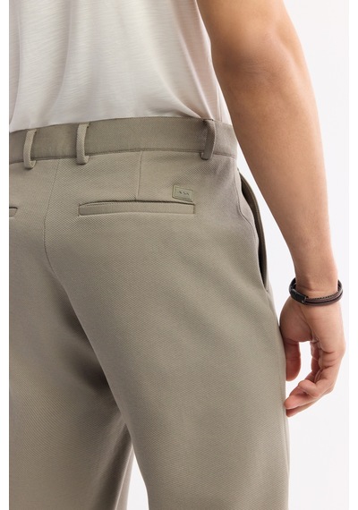 Avva Erkek Yağ Yeşili Klasik Bel Pamuklu Jersey Carrot Fit Pantolon A51y3013