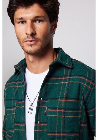 Tudors Slim Fit Dar Kesim Çift Cep Kareli Oduncu Erkek Gömlek-29500-multi Çok Renkli Tudors Slim Fit Dar Kesim Çift Cep Kareli Oduncu Erkek Gömlek-29500-multi Çok Renkli