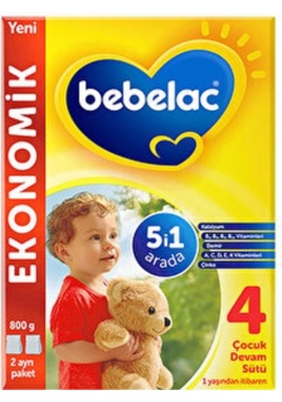 Bebelac 4 Numara Devam Sütü 800 G 5 Adet