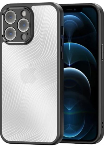 Dux Ducis Apple iPhone Uyumlu 13 Pro Max Aimo Series Premium Buzlu Sert Pc-tpu - Kılıf- 5775 Siyah