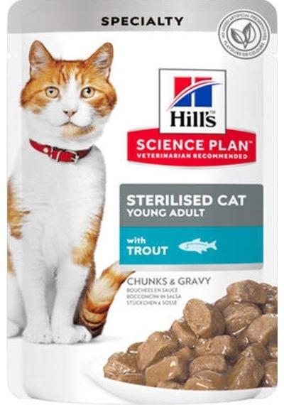 Hill's Gravy Alabalıklı Pouch Kısırlaştırılmış Yetişkin Kedi Maması 85 G