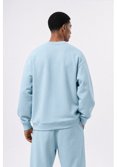 Erkek Respire Basic Oversize Sweatshirt Bebe Mavi