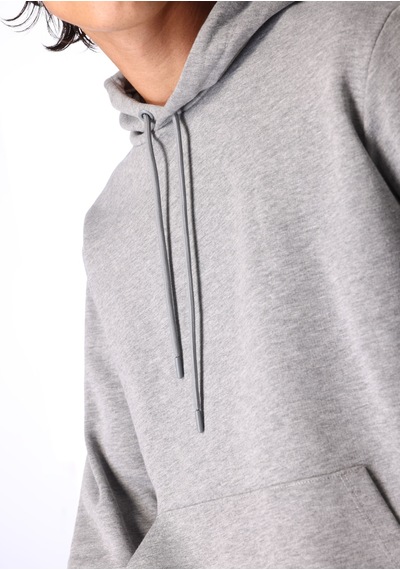 Limon Gri Melanj Erkek Kapüşon Relaxed Düz Sweatshirt L4wm-swt9501