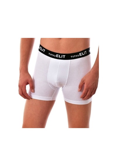 Tutku Elit Modal Elastan Spor Boxer Elt-1252 6'lı Paket Beyaz