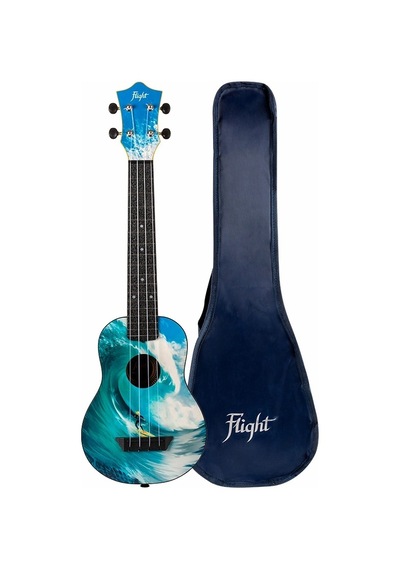 Flight Tusl25 Surf Travel Concert Scale Soprano Ukulele