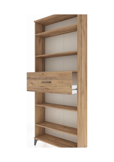 Arges Dolap 5 Raflı Tek Çekmeceli 88x30x221 Çam-çam Atlas Çam