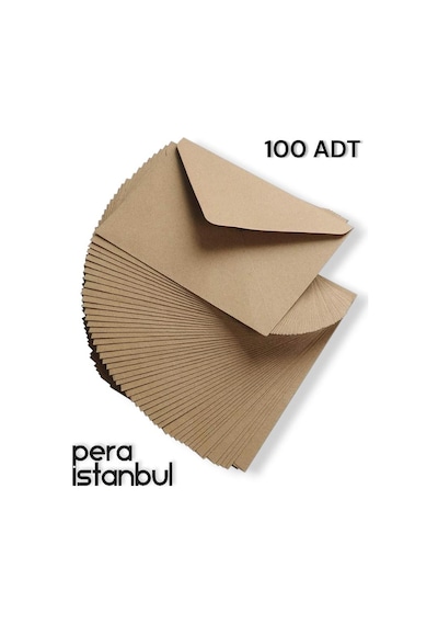 100 Adet Mektup Zarfı 13x18cm 100gr. Kraft