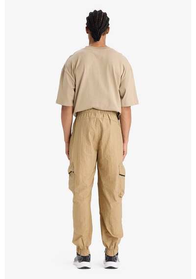 DeFactoFit Oversize Geniş Kalıp Kargo Cepli Sporcu Dokuma Pantolon C1528AX24SMBG315
