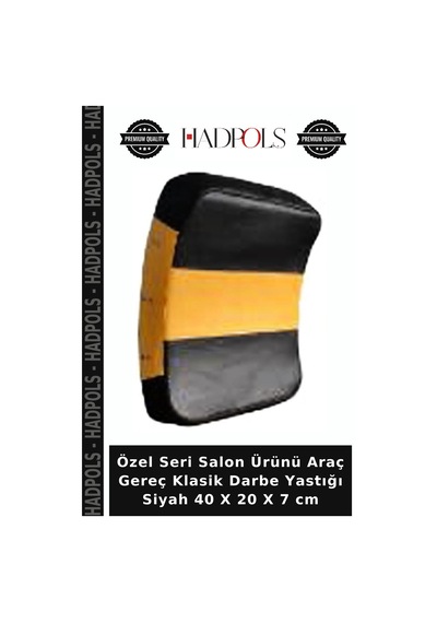 Özel Seri Salon Ürünü Araç Gereç Klasik Darbe Yastığı Siyah 40 X 20 X 7 Cm