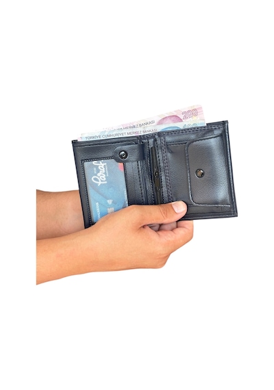 Premium Serisi Lüks Deri Özel Üretim Dikey Klasik Bozuk Para Bölmeli Erkek Cüzdanı Lacivert