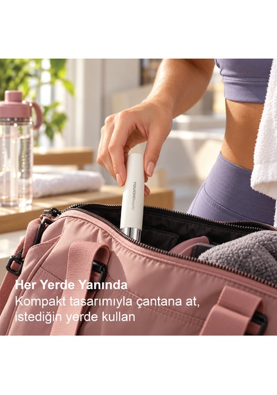 Touchbeauty Tb2456 Çift Başlıklı, Mini Yüz Tüy Alma Makinesi Pilli, Temizleme Fırçası, Seyahat Boy, Kablosuz Kullanım