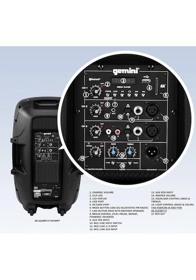 As-2115bt Aktif 15 İnç Bluetooth Hoparlör