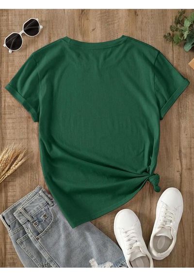 Uyguntarz Unisex Kahve Severlere Özel Tasarım Basklı Tshirt Yeşil
