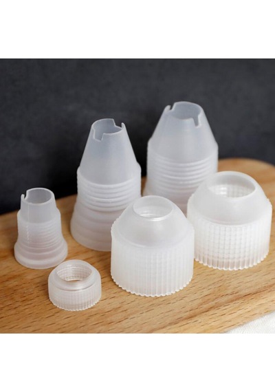 Boru Torbaları Ve Buzlanma Nozulları İçin Plastik Kek Dekorasyon Kuplör Seti - Standart Boyut Çok Renkli