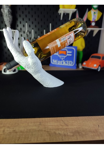 El Tasarımlı Şarap Şişesi Standı 3d Baskı Dekoratif İçki Tutucu