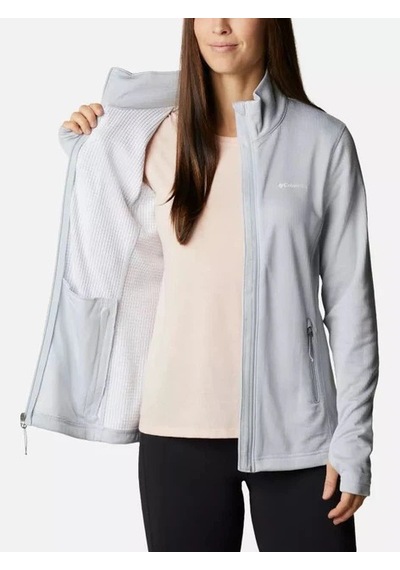 Columbia Park View Grid Fleece 1/2 Zip Kadın Polar Gri