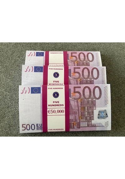 Aykar Yeni 5 Deste 500 Euro Geçersiz Eğlence Oyun Şaka Düğünde Para