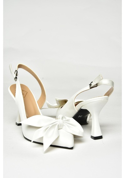 Fox Shoes Beyaz Kadın Topuklu Ayakkabı K752092409 Beyaz