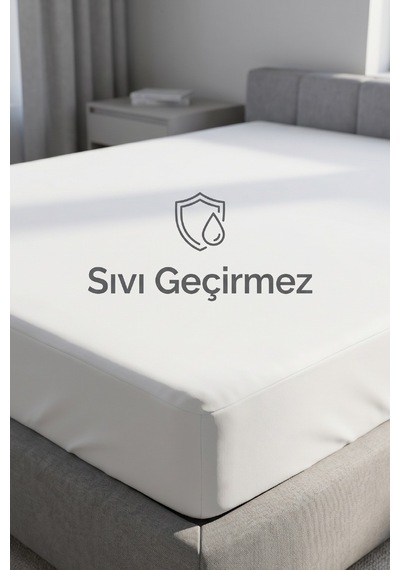 Cennet Yatak Cottonsafe Tek Kişilik Sıvı Geçirmez Alez Full Kenar Lastikli Pamuk Yüzey Terletmez Beyaz