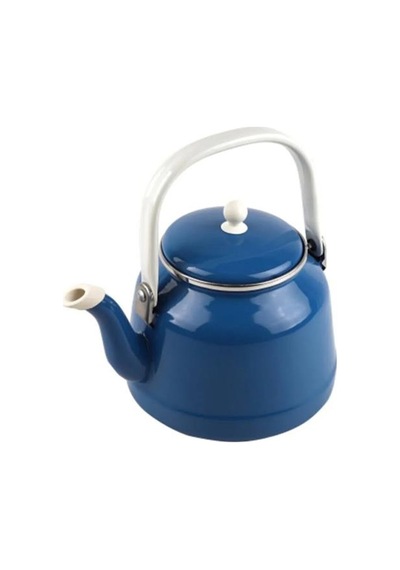 Alev Vintage Demlik - Emaye Kettle, Çaydanlık - 1.5 Litre - Lacivert