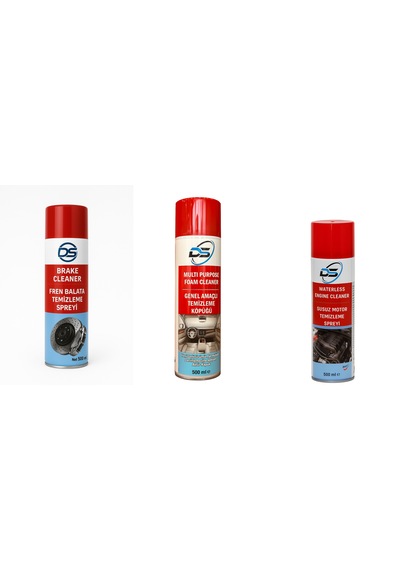 Susuz Motor Temizleyici + Temizleme Köpüğü + Balata Spreyi