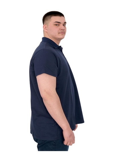 Mode Xl Büyük Beden Erkek T-shirt Polo Sail Boat U25302 Indigo İndigo