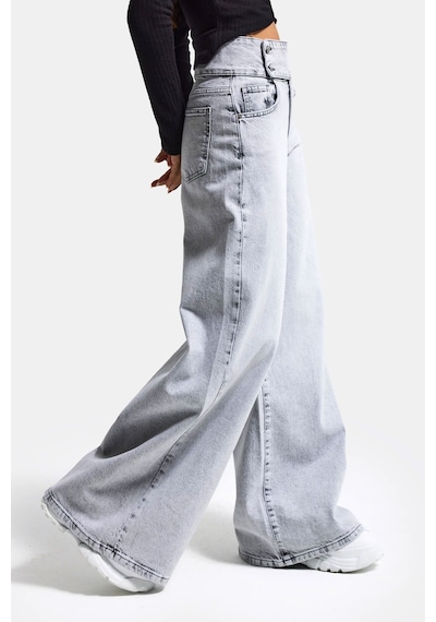 Itsbasic Kadın Gri Renk 4s6-12 Palazzo Fit Kemer Detaylı Elastan Kumaş Denim Jean Itsbasic Kadın Gri Renk 4s6-12 Palazzo Fit Kemer Detaylı Elastan Kumaş Denim Jean