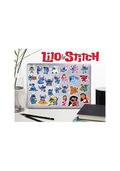 Ms Major Selection Lilo & Stitch Sticker Telefon Laptop Notebook Tablet Defter Matara Sticker Etiket Abanoz