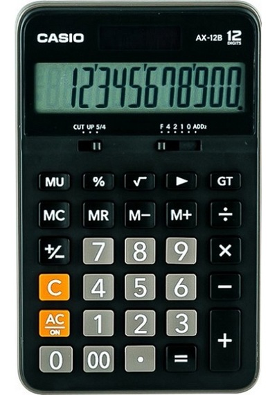 Casio Ax-12B 12 Basamak Kompakt Masaüstü Hesap Makinesi
