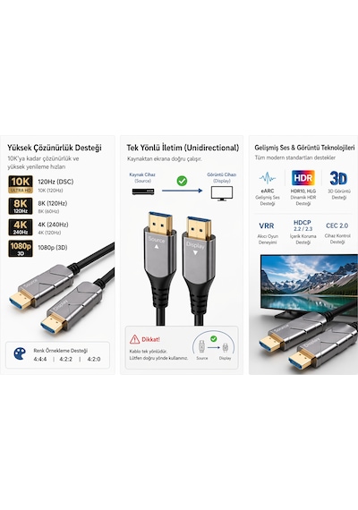 S-ımpuls 10k Fiber Optik Hdmı Kablo , Hdmı 2.1, 48gbps, 8k 120hz, 4k 240hz, Earc, Vrr, Aoc Aktif Optik Hdmı Kablo Source Display 50 M S-ımpuls 10k Fiber Optik Hdmı Kablo , Hdmı 2.1, 48gbps, 8k 120hz, 4k 240hz, Earc, Vrr, Aoc Aktif Optik Hdmı Kablo Source Display 50 M