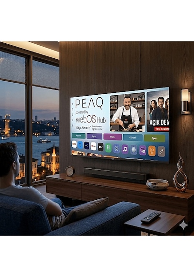 Peaq 55Q90 55" QLED Smart TV Webos İşletim Sistemli Dahili Uydu Alıcılı 4k UHD TV