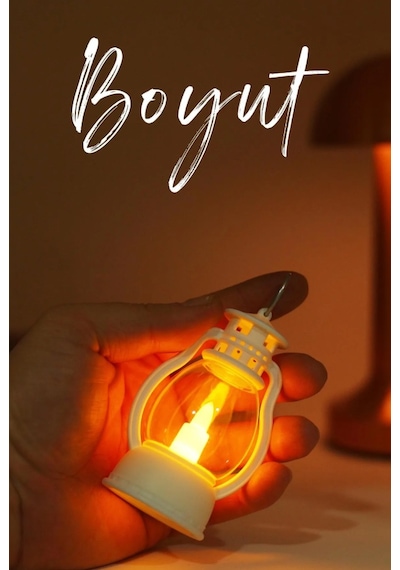 Led Mum Mini Kamp Tipi 1 Adet Pil Dahil Dumansız Alev Ledli Dekor Işığı Beyaz Pt430 Beyaz