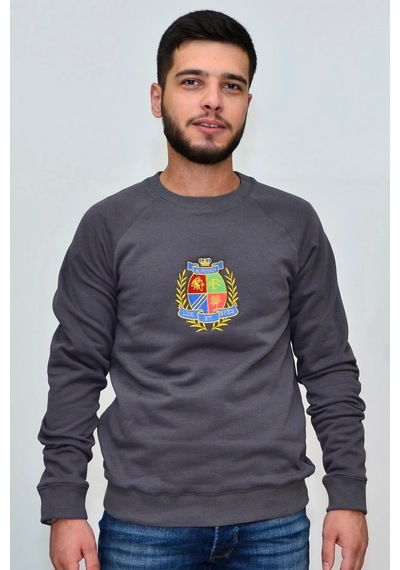 Superfly 20217 Sıfır Yaka Erkek Sweat Antrasit 2021713 Siyah