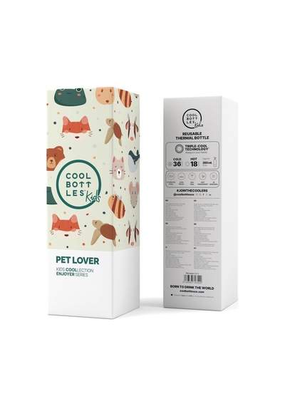 Cool Bottles The Kids Bottle Pet Lover Pipetli Termos Suluk 260 Ml Çok Renkli